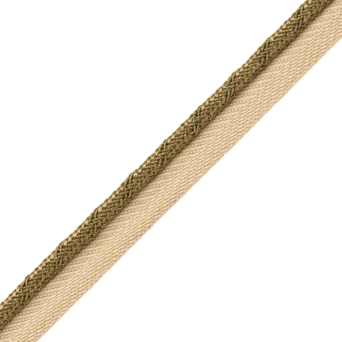Francoise Metallic Cord With Tape Trim by Samuel & Sons in Gold