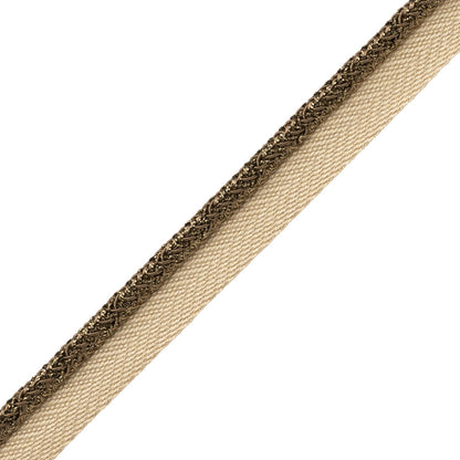 Francoise Metallic Cord With Tape Trim by Samuel & Sons in Antique Gold
