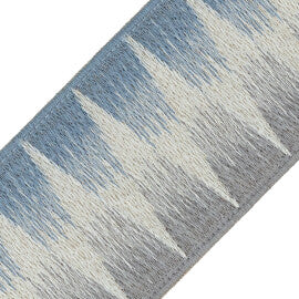 Kaia Embroidered Border Trim by Samuel & Sons in Blue Sky