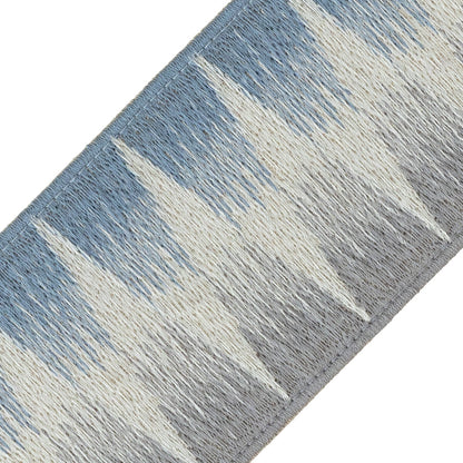 Kaia Embroidered Border Trim by Samuel & Sons in Blue Sky