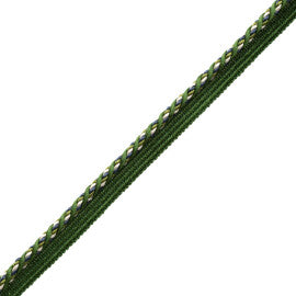 1/4" (5 Mm) Trianon Cord With Tape Trim by Samuel & Sons in Emerald