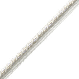 1/2" (13 Mm) Trianon Cord With Tape Trim by Samuel & Sons in Pearl