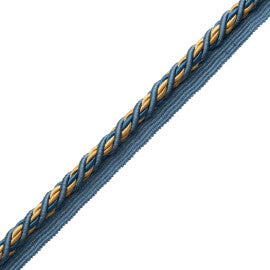 1/2" (13 Mm) Trianon Cord With Tape Trim by Samuel & Sons in Lapis