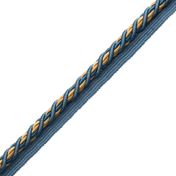 1/2" (13 Mm) Trianon Cord With Tape Trim by Samuel & Sons in Lapis