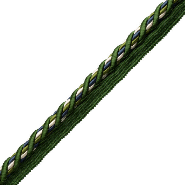 1/2" (13 Mm) Trianon Cord With Tape Trim by Samuel & Sons in Emerald