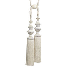 Trianon Double Tassel Tieback by Samuel & Sons in Pearl