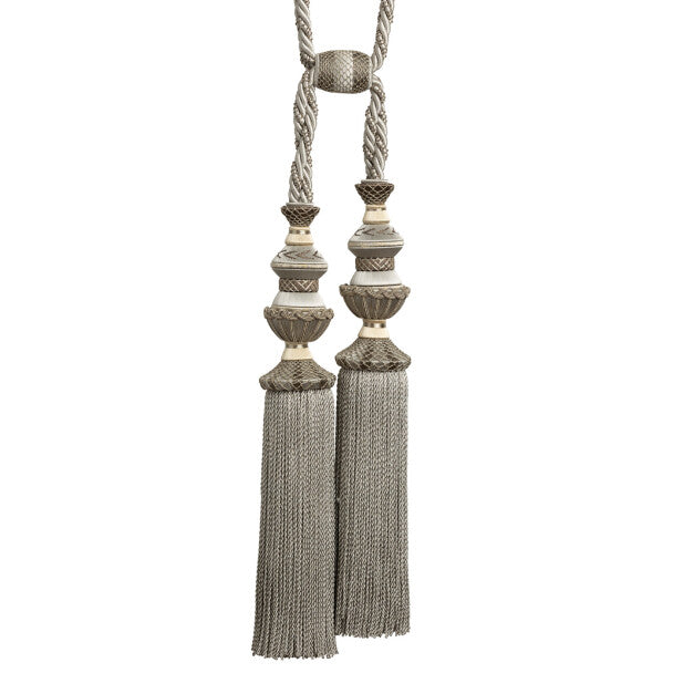 Trianon Double Tassel Tieback by Samuel & Sons in Sterling