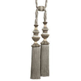 Trianon Double Tassel Tieback by Samuel & Sons in Sterling