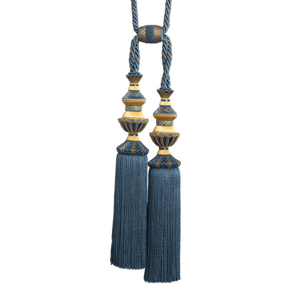 Trianon Double Tassel Tieback by Samuel & Sons in Lapis