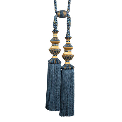 Trianon Double Tassel Tieback by Samuel & Sons in Lapis