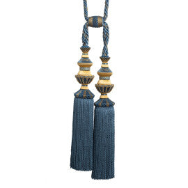 Trianon Double Tassel Tieback by Samuel & Sons in Lapis