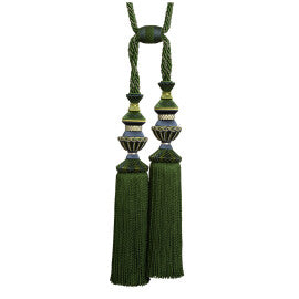 Trianon Double Tassel Tieback by Samuel & Sons in Emerald