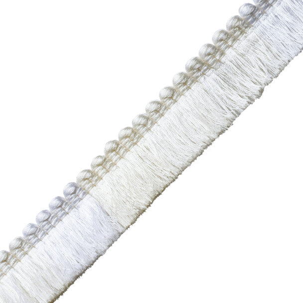 Trianon Blocked Brush Fringe Trim by Samuel & Sons in Pearl