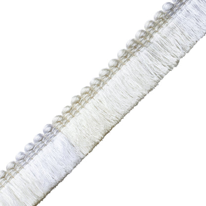 Trianon Blocked Brush Fringe Trim by Samuel & Sons in Pearl
