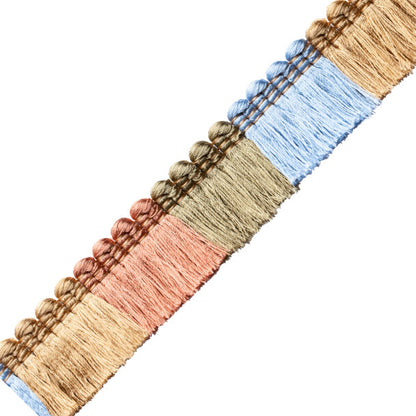 Trianon Blocked Brush Fringe Trim by Samuel & Sons in Marzipan
