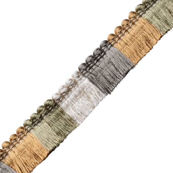 Trianon Blocked Brush Fringe Trim by Samuel & Sons in Citrine