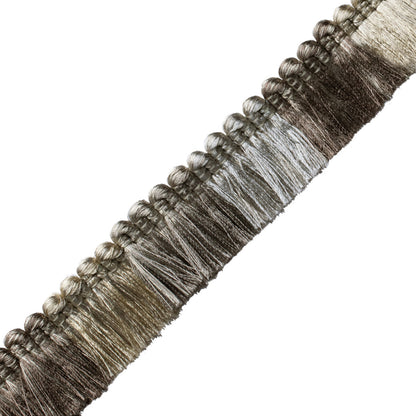 Trianon Blocked Brush Fringe Trim by Samuel & Sons in Sterling