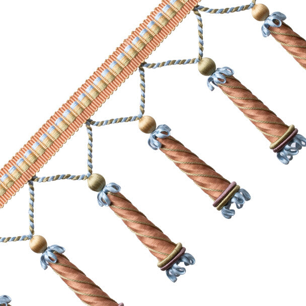 Trianon Carved Beaded Fringe Trim by Samuel & Sons in Marzipan