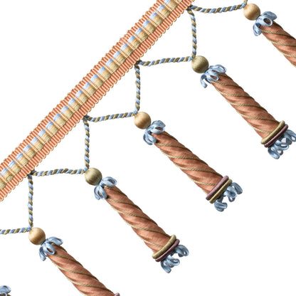 Trianon Carved Beaded Fringe Trim by Samuel & Sons in Marzipan