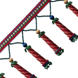 Trianon Carved Beaded Fringe Trim by Samuel & Sons in Jewel