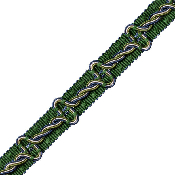 Trianon Braid Trim by Samuel & Sons in Emerald