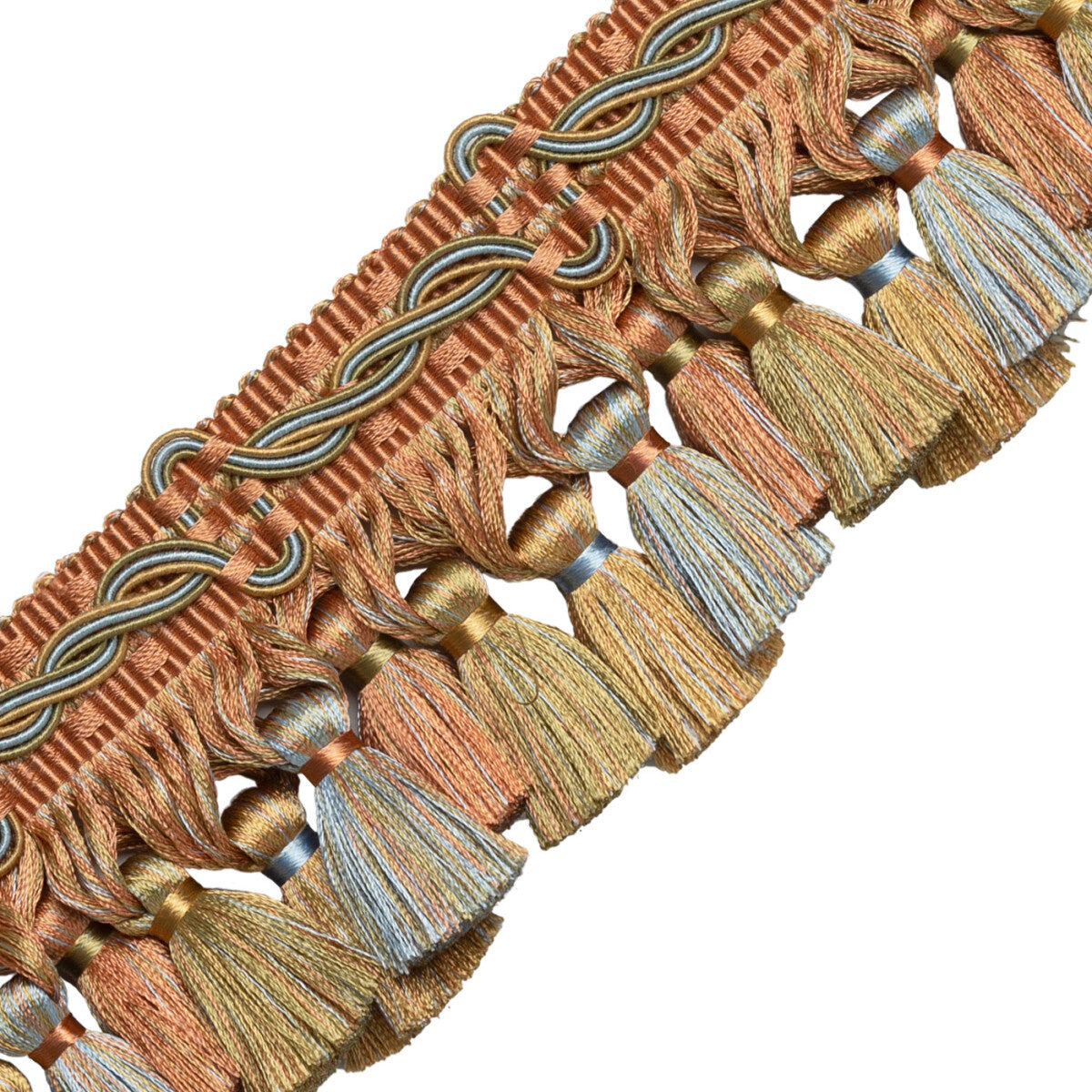 Trianon Scalloped Tassel Frnge Trim by Samuel & Sons in Marzipan