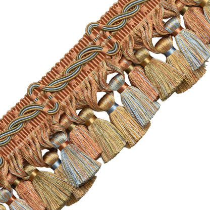Trianon Scalloped Tassel Frnge Trim by Samuel & Sons in Marzipan
