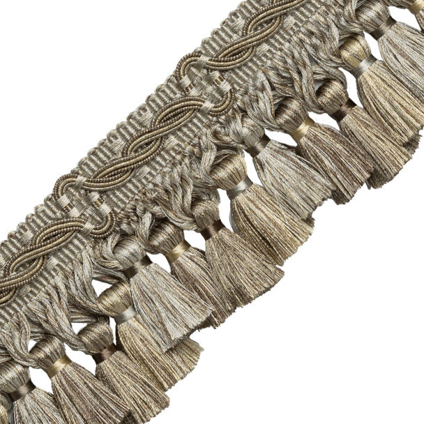 Trianon Scalloped Tassel Frnge Trim by Samuel & Sons in Sterling