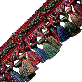 Trianon Scalloped Tassel Frnge Trim by Samuel & Sons in Jewel
