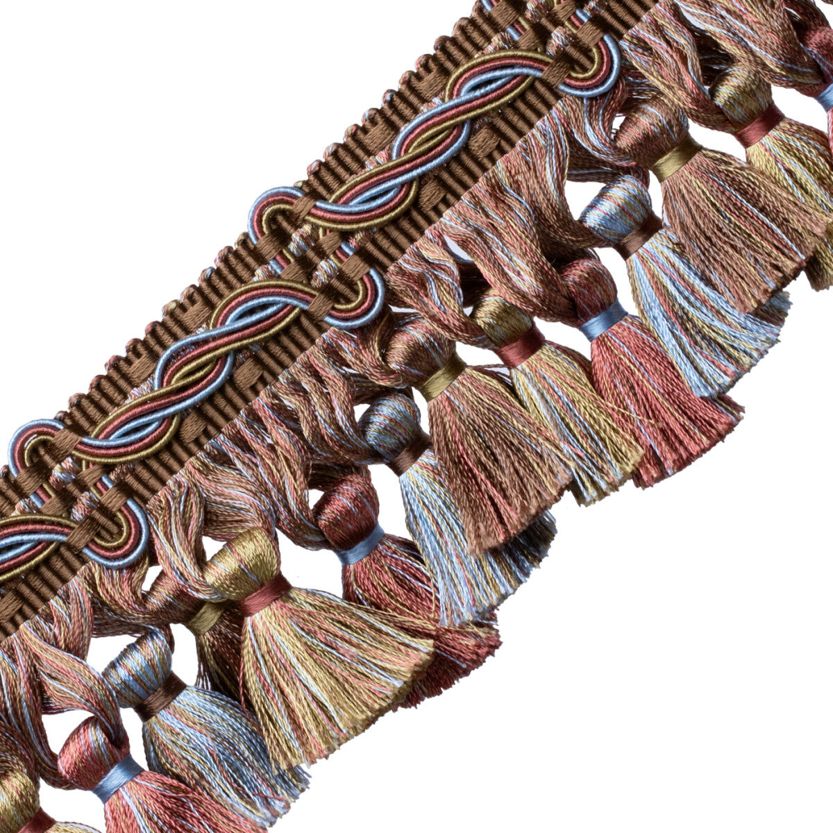 Trianon Scalloped Tassel Frnge Trim by Samuel & Sons in Chocolat