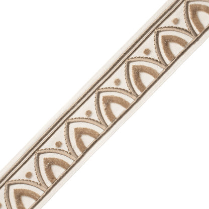 Alessia Velvet Border Trim by Samuel & Sons in Oyster