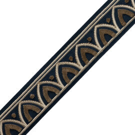 Alessia Velvet Border Trim by Samuel & Sons in Blue Lapis