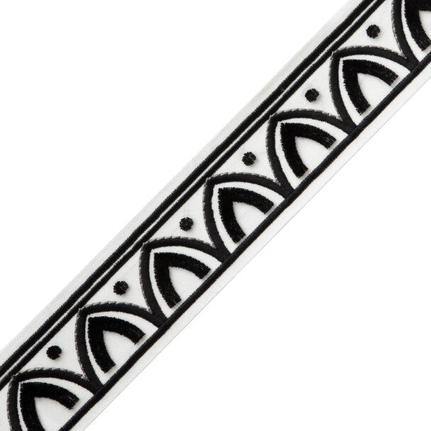 Alessia Velvet Border Trim by Samuel & Sons in Ebony