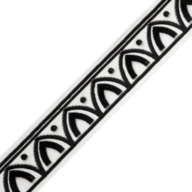 Alessia Velvet Border Trim by Samuel & Sons in Ebony