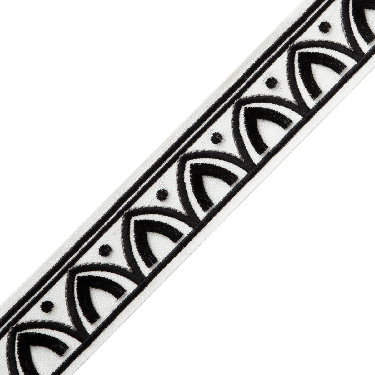 Alessia Velvet Border Trim by Samuel & Sons in Ebony