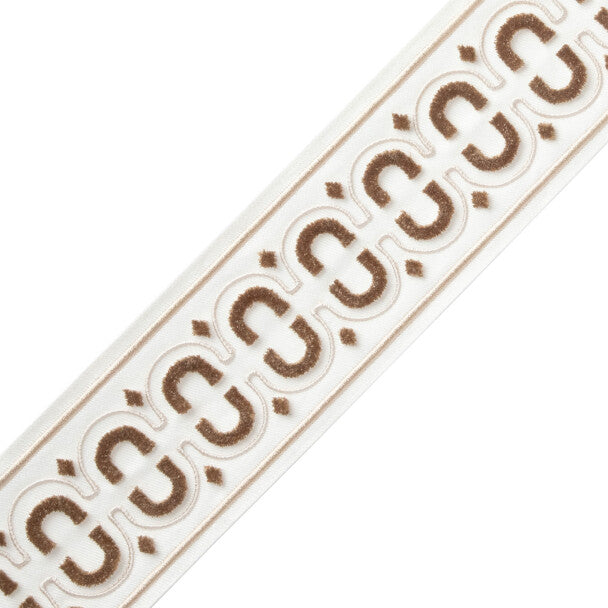 Flórián Velvet Border Trim by Samuel & Sons in Oyster