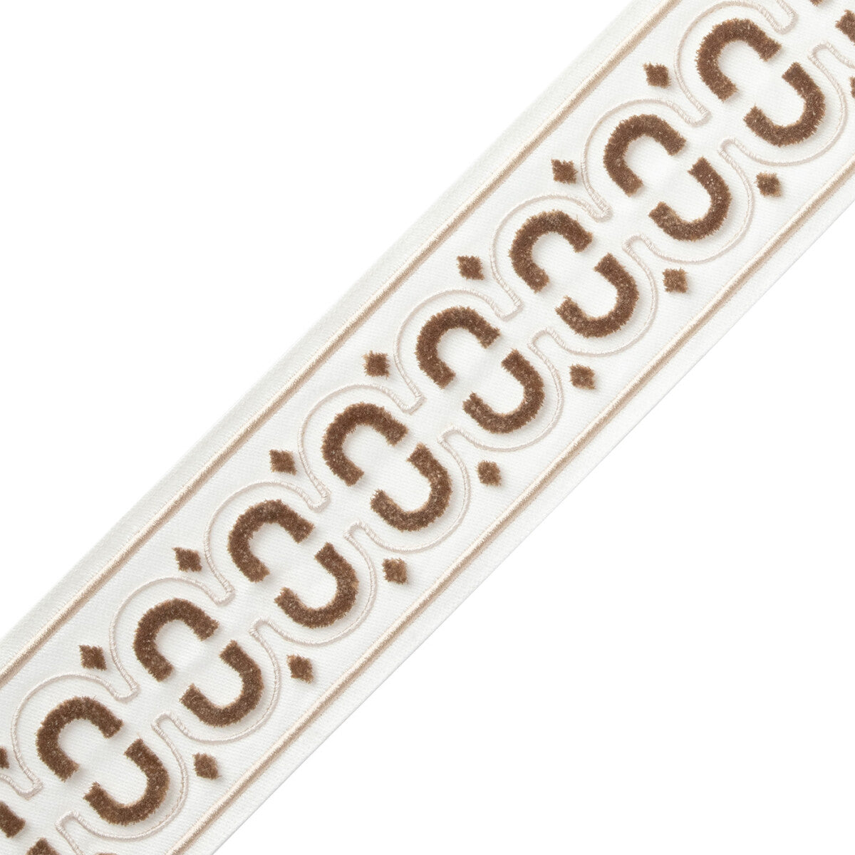 Flórián Velvet Border Trim by Samuel & Sons in Oyster