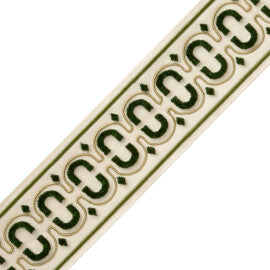 Flórián Velvet Border Trim by Samuel & Sons in Basil