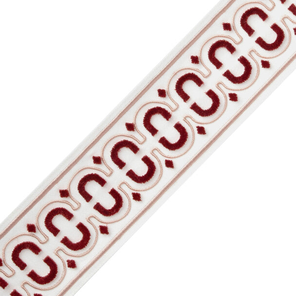 Flórián Velvet Border Trim by Samuel & Sons in Blush
