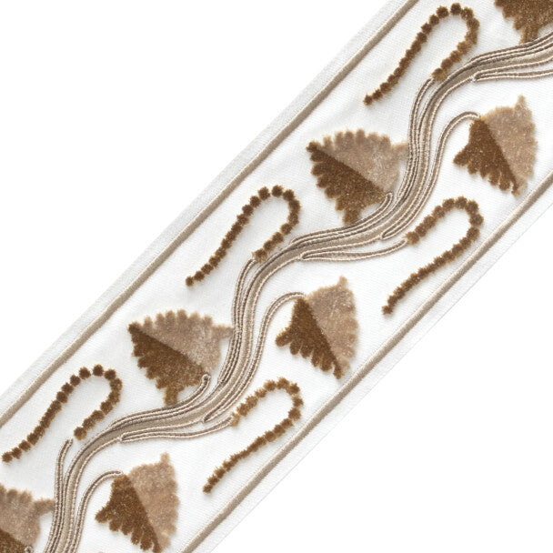 Daphne Velvet Border Trim by Samuel & Sons in Oak