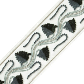 Daphne Velvet Border Trim by Samuel & Sons in Mineral