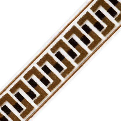 René Velvet Border Trim by Samuel & Sons in Walnut