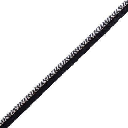 Harlow Cord With Tape Trim by Samuel & Sons in Onyx