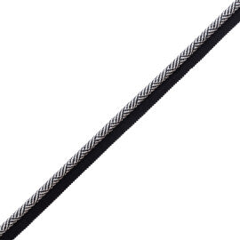 Harlow Cord With Tape Trim by Samuel & Sons in Onyx