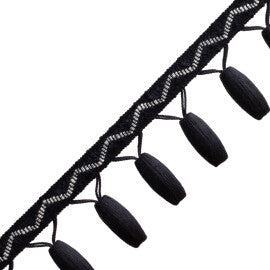 Harlow Beaded Fringe Trim by Samuel & Sons in Onxy