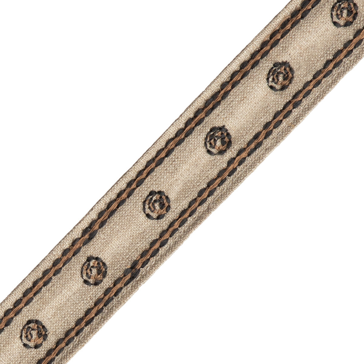 Punto Embroidered Border Trim by Samuel & Sons in Pietra