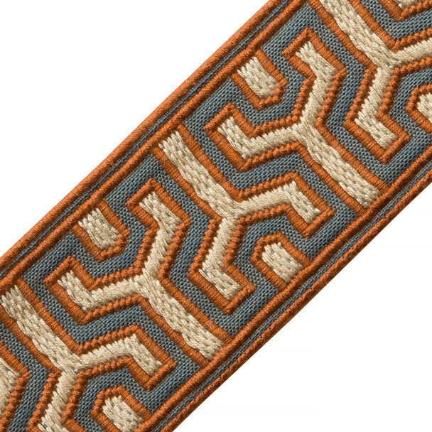 Otero Embroidered Border Trim by Samuel & Sons in Grand Canyon