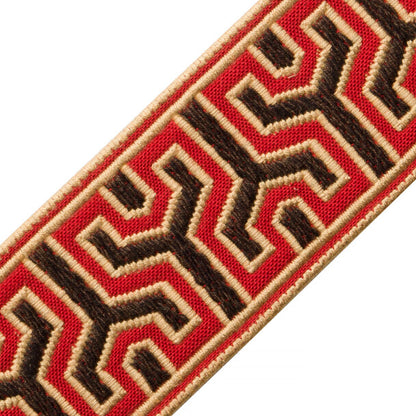 Otero Embroidered Border Trim by Samuel & Sons in Pinon