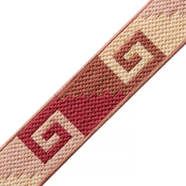 Mojave Embroidered Border Trim by Samuel & Sons in Cactus Bloom