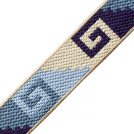 Mojave Embroidered Border Trim by Samuel & Sons in Blue Sky